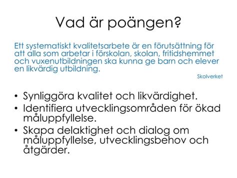 Systematiskt Kvalitetsarbete Ppt 151026