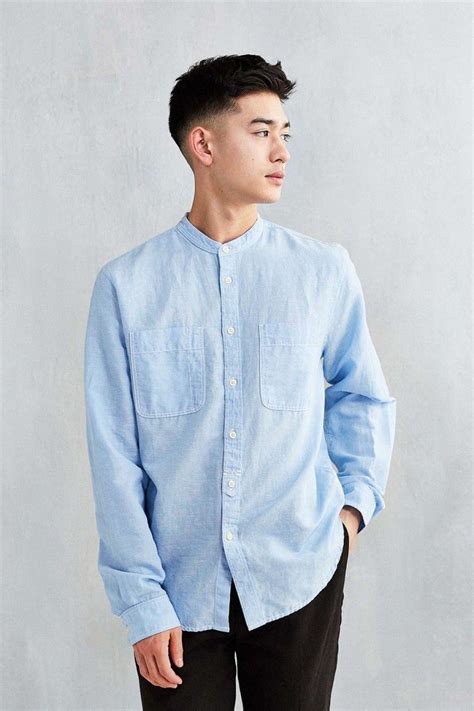 These many pictures of korean male hairstyle short list may become your inspiration and informational purpose. Men's Topman Grandad Button-Up Band Collar Popover Shirt ...