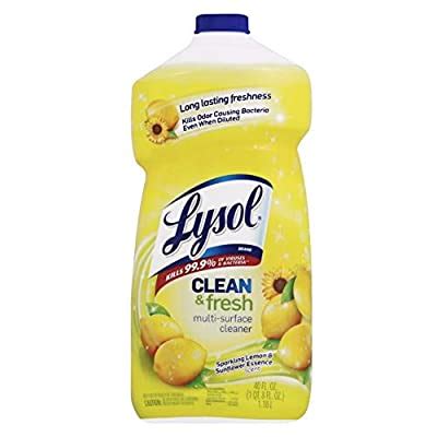 Lysol Multi Surface Cleaner Sanitizing And Disinfecting Pour To Clean And Deodorize Sparkling