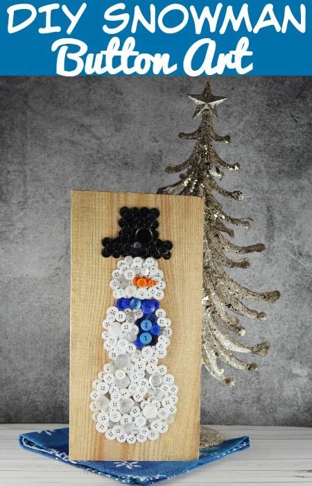 Easy Diy Button Snowman Craft Button Art Idea