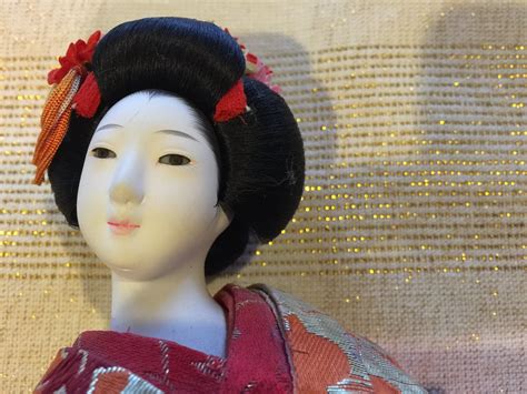 Asia Japan Japanese Porcelain Doll Face Head Hair Woman Iu