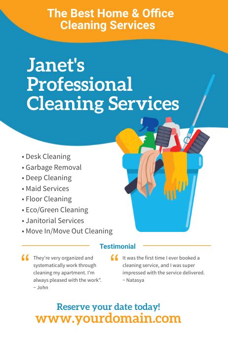 Professional Cleaning Services Flyer Poster Template Postermywall