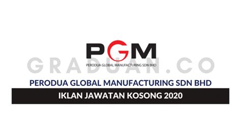 Besides perodua, the two other joint venture partners of perodua global manufacturing sdn bhd, pgmsb (400709x) is the first energy efficient vehicle (eev) state of the art new manufacturing. Permohonan Jawatan Kosong Perodua Global Manufacturing Sdn ...