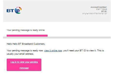 Beware Of The Fake Bt Email That Is Conning Customers Into Handing Over