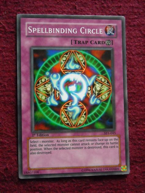 Yu Gi Oh Trading Card Spellbinding Circle Type Trap Trap Type