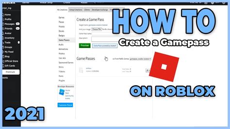 How To Upload A Gamepass On Roblox In 2021 Youtube