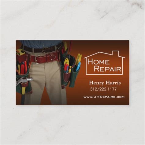 Home Repair Handyman Business Card Uk