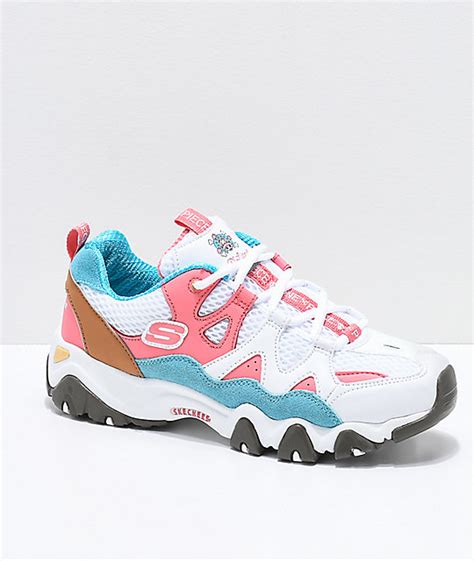Each design has a signature of the character at the back. Skechers x One Piece D'Lites 2 White, Pink and Blue Shoes ...