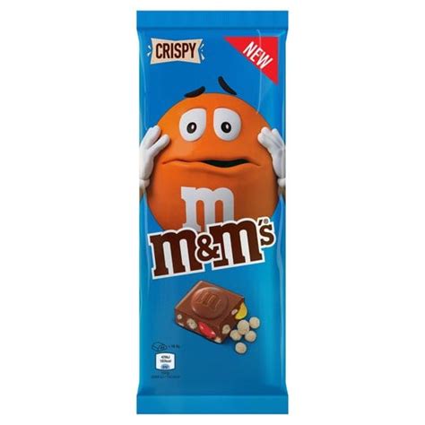 Mandms Milk Chocolate Bar With Minis Crispy 150g The Candy Store