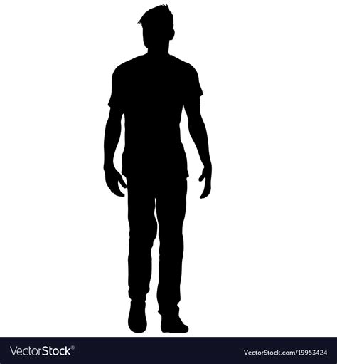 Silhouette Of A Man Standing The Best Selection Of Royalty Free Man Standing Silhouette Vector
