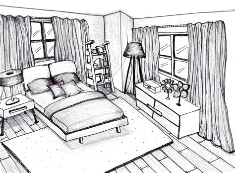 Childrens Bedroom Bedroom Drawing For Home Design Ideas