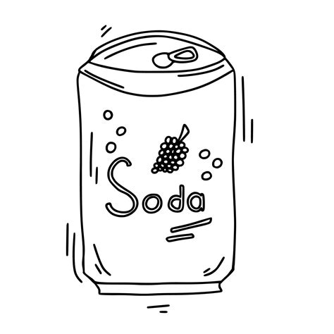 Doodle Soda Can Vector Illustration Vector Art At Vecteezy