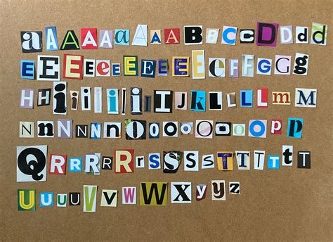 Magazine Letters Letter Cutouts Magazine Alphabet Set Of Etsy