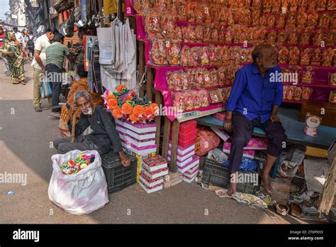 A Shopkeeper Seen Selling Idols Of Lakshmi And Ganesh On The Occasion