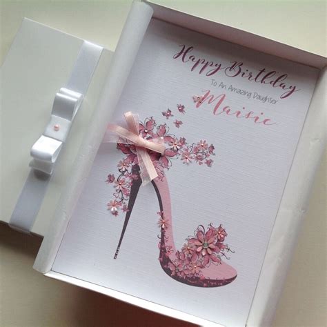 Handmade birthday gifts with paper. Personalised Handmade Birthday Card GIFT BOX Mum Grand ...