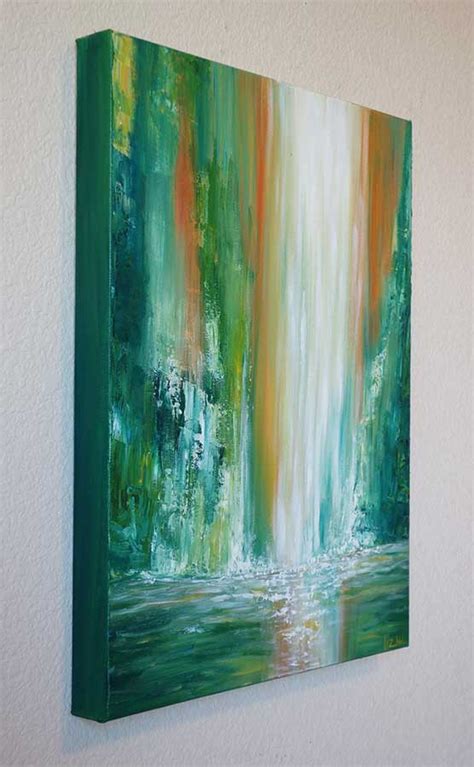 Maui Falls Waterfall Painting Liz W Fine Art