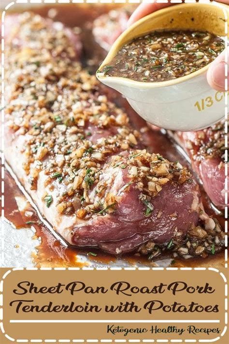 Combine olive oil, honey, garlic, mustard, wine and rosemary in a bowl. This Sheet Pan Roast Pork Tenderloin with Potatoes is ...