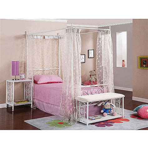 With our little princesses, the canopies for twin beds will make the women extremely enthusiastic since they always crave amazing beds and extravagant decorations. Powell Canopy Wrought Iron Princess Twin Bed, Multiple ...