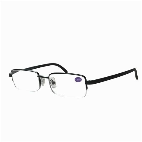 8 pairs mens metal frame rectangle half frame reading glasses classic readers reading glasses