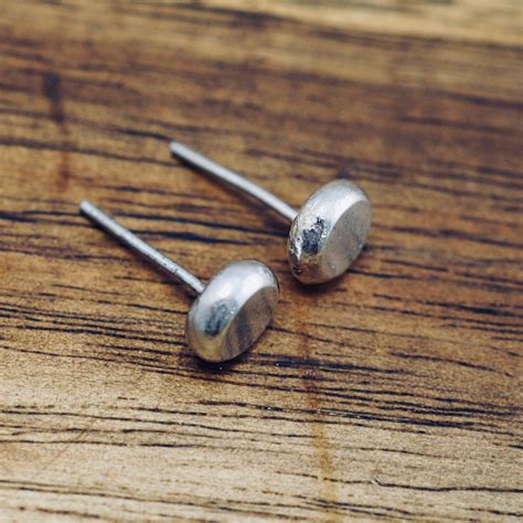 Tiny Solid Silver Studs Recycled Sterling Silver Earrings