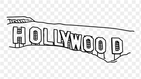 Png Hollywood Sign California Doodle Premium Png Rawpixel