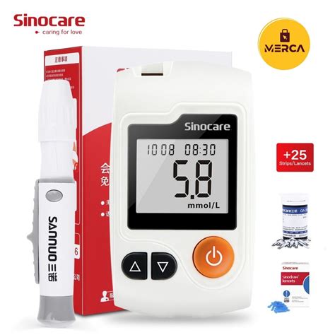 Sinocare Ga Blood Glucose Meter Sugar Kit With Pcs Free Test Strips