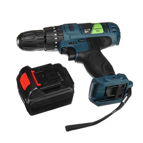 21v Li Ion Rechargeable Battery Cordless Power Impact Drill Electric