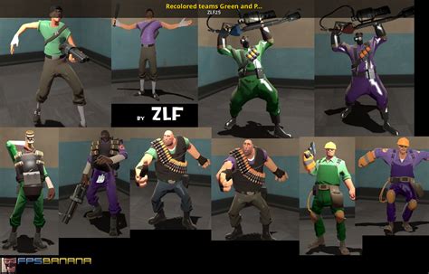 Recolored Teams Green And Purple By Zlf Team Fortress 2 Mods