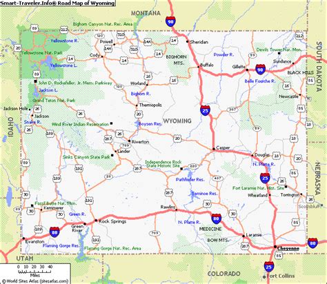 Map Of Wyoming Travelsfinderscom