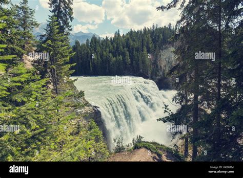 Wapta Falls In Yoho National Park In British Columbia Canada Stock