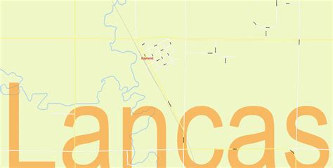 Lancaster County Map Vector Nebraska Us Detailed County Plan