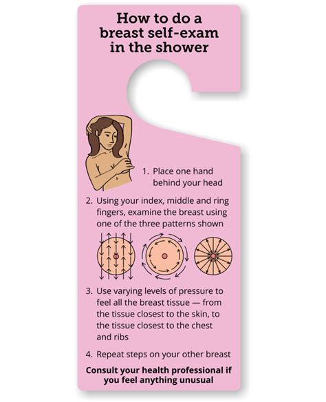 Breast Self Examination Tags Simple Steps To Greater Health