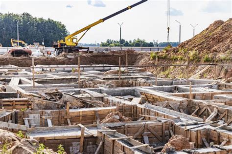 Strip Foundations With Formwork During The Construction Of A House