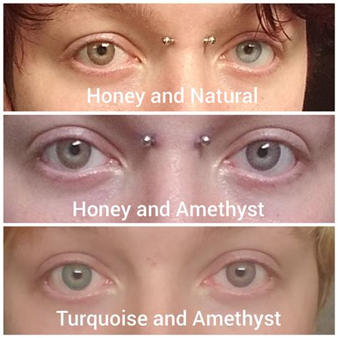 A Selection Of Colored Contacts Heterochromia Looks My Favorite Is Honey And Natural Reyes
