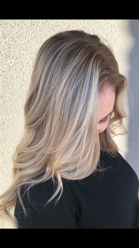 Rooted Blonde Balayage Blonde Hair Root Melt Summer Hair Straight