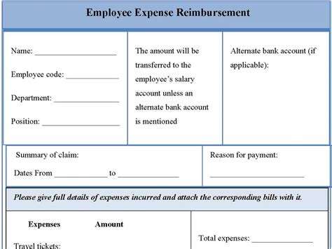 Expense Reimbursement Form Editable Forms Hot Sex Picture