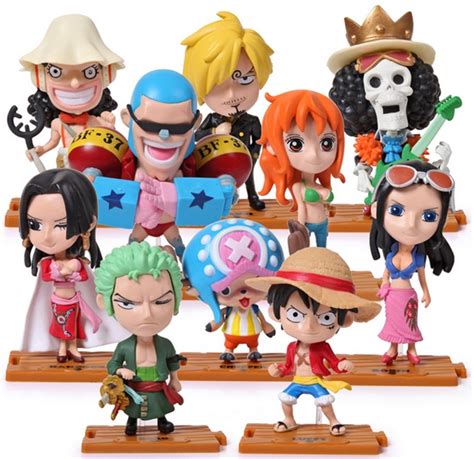 10pcsset Anime Action Figure One Piece The Straw Hats Luffy Roronoa
