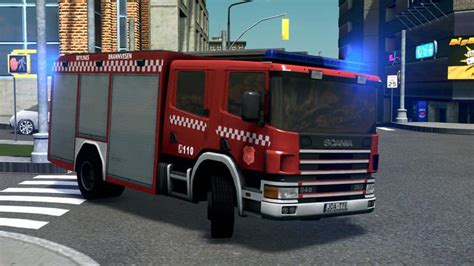 Norway Scania Fire Engine Red Cities Skylines Mod Download
