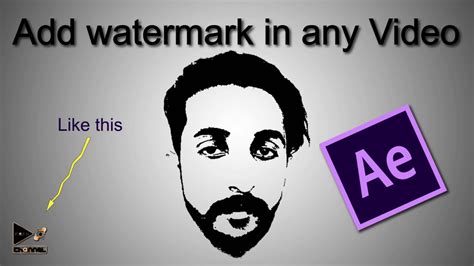How To Add Watermark Logo Text In Any Video Using After Effects