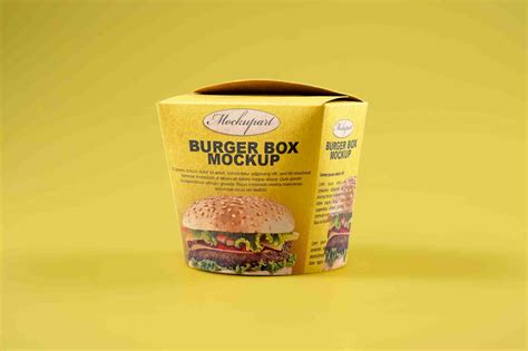 burger box mockup  psd mockuphut exclusive mockup hut