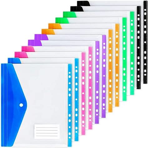 Clear Punched Envelope Folders A4 Transparent Plastic File Folder