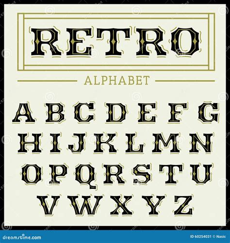 Retro Cursive Font Alphabet