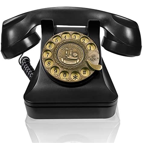 Irisvo Retro Rotary Landline Phone For Home Vintage Rotary Dial Phone