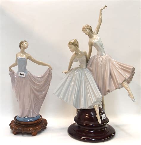 A Large Lladro Group Of Ballerinas And Another Of A Dancer Condition