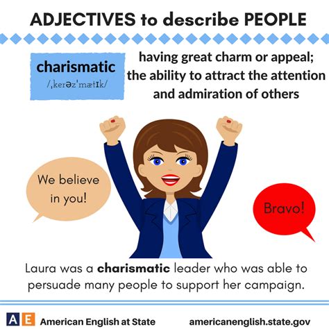 Adjectives To Describe People Charismatic English Vinglish English