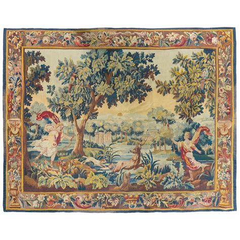 Antique 19th Century French Verdure Landscape Tapestry For Sale At 1stdibs Landscape Tapestries