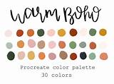 Warm Boho Procreate Palette/Color Palette | Etsy in 2021 | Christmas color palette, Color ...
