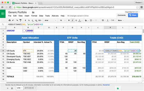 Asset Allocation Spreadsheet — Db