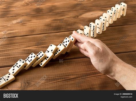 Mans Hand Domino Image And Photo Free Trial Bigstock