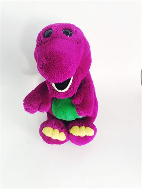 Vintage 90s Barney Plush Barney Doll Purple Dinosaur Barney Big Barney